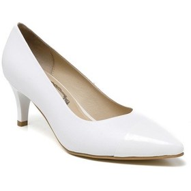 Resim Topuklu/ Stiletto Kadın Rc-4007 Deriden Beyaz Beyaz 