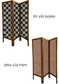 Resim Modacanvas Masif Ahşap Paravan 