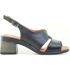 Resim Venüs Kadın Hakiki Deri Ortopedik Taban Günlük Topuklu Sandalet 36-40 24y 2311510y Z Siyah 