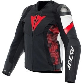 Resim Dainese Avro 5 Deri Mont Beyaz - Kırmızı - Siyah 