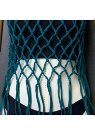 Resim Uretti - Sevgi 6598 - El Yapımı Penye İp Makrome Atlet 40cm - Yeşil Yeşil 