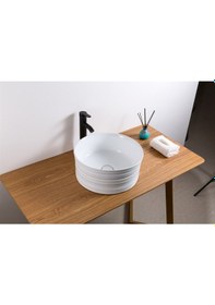 Resim Eva Banyo Lena E-2104 Tezgah Üstü Porselen Lavabo 