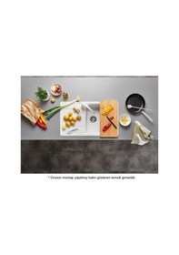 Resim Blanco Legra Xl 6 S Granit Evye, Volkan Gri Renk, Tezgah Üstü, Çift Yönlü Damlalık, 86x50 Cm Gri 