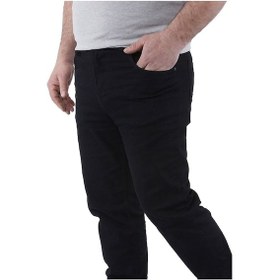 Resim Big Jeans Siyah Klasik Fit Büyük Beden Yüksek Bel Boru Paça Erkek Kot Pantolon Siyah 