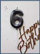 Resim V.store Pasta İçin Dijital Mum 6, 7 Cm, Siyah 230059872 Diğer 