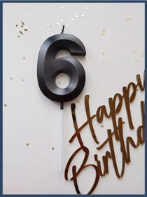 Resim V.store Pasta İçin Dijital Mum 6, 7 Cm, Siyah 230059872 Diğer 