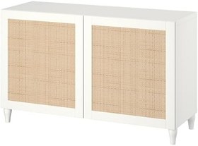 Resim Dolap kombinasyonu, beyaz-kahverengi, 120x42x74 cm, STUDSVIKEN, KABBARP 