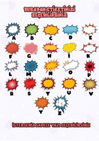 Resim Okul Etiketi Kalem Defter Etiketi İsme Özel Etiket Set16 