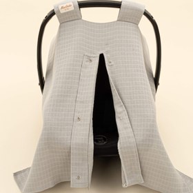 Resim Puset Örtüsü - Tek Taraflı - Gri Muslin 