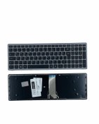 Resim Notespare Lenovo ile Uyumlu IdeaPad Z510 Type 20287, Z510 Type 80A3 Notebook Klavye Gümüş Gri TR 