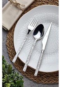 Resim Onon Azur 6 Kişilik 18 Parça Çatal Kaşık Bıçak Takımı 