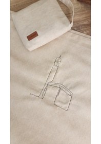 Resim Sade Seccade Çantalı Naturel Düz 70x115 Ç4 Nakış Çantalı Çok Renkli 