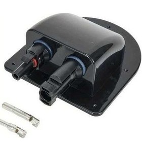 Resim Trendooze Cloud011 Dayanıklı Çift Delikli Abs Fotovoltaik Rv Bağlantı Kutusu Siyah Su Geçirmez Kilitli Mekanizma Siyah 