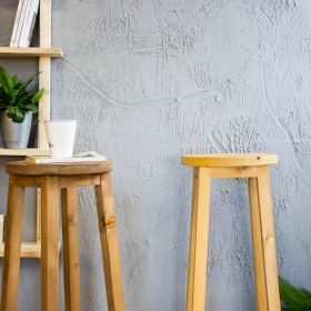 Resim Vogel Home Design Bar Taburesi Ahşap Eskitme 