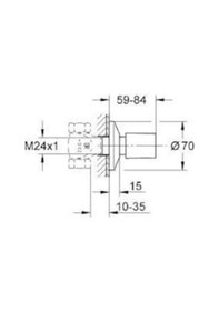 Resim Grohe Bau Cosmopolitan Ankastre Stop Valf - 19917000 Krom 
