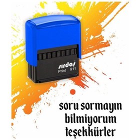 Resim Soru Sormayın Bilmiyorum Teşekkürler Özel Tasarım Siyah Kaşe Diğer 