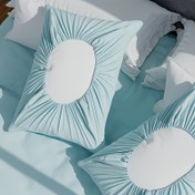 Resim 2 adet Yumuşak Non-Kumaş Seyahat Yastık Kılıfları - Ruffled Kenarlıklı Açık Mavi, Otel, İş Seyahatleri, Kamp için Mükemmel - Ultra Rahat Uyku, Seyahat Temel Gereksinimleri|Ruffled Yastık Kılıfları|Yumuşak Dokulu 