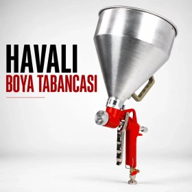 Resim Badem10 Fasarit Üstten Depolu Boya Tabancası Profesyonel Sprey Tabanca Oto Boya Vernik Uygulama 