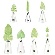 Resim 7 adet, Yaprak Piping Uçları, 304 Paslanmaz Çelik Pasta Uçları, Dondurma için Kaplama Uçları, Cupcake Kek Süsleme, Puff Yapımı, Kurabiye Yapımı, Pişirme Araçları, Mutfak Aletleri, Mutfak Aksesuarları, Ev Mutfak Ürünleri 