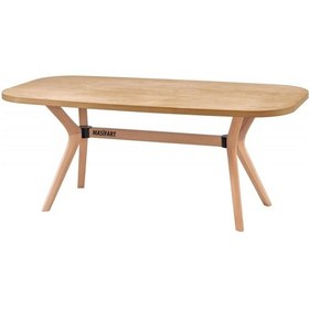 Resim Masifart Alirio 170 Lik Meşe Poli Robus Masa Cilasız Ham Ham 