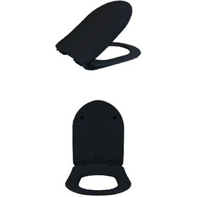 Resim Bagno Mat Siyah Gala Slim Soft Close Klozet Kapağı (BG.101514300-MS) 