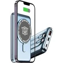 Resim STOREMAX SRT LABS BP11 10000 mAh Magsafe Uyumlu Dahili Kablolu Taşınabilir Manyetik Powerbank (Mavi) FxYM 1 