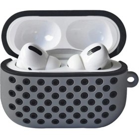 Resim İlkyaz Fashion Apple Airpods Pro 2 (2.nesil) Spor Delikli Kılıf - Gri-Siyah 