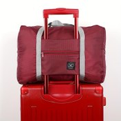 Resim Basit Büyük Kapasiteli Duffle Çantası, Katlanabilir Giysi Yorgan Saklama Çantası, Taşınabilir Çok Yönlü Seyahat Bagajı 