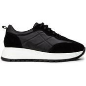 Resim Deery Kadın Hakiki Süet Siyah Spor Ayakkabı 