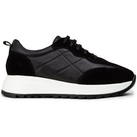 Resim Deery Kadın Hakiki Süet Siyah Spor Ayakkabı 