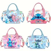 Resim Disney Stitch Çapraz Vücut Çantası - Ayarlanabilir Askılı Sevimli Günlük Omuz Çantası, Hafif Fermuarlı Kapatma - Günlük Kullanım ve Doğum Günü Hediyeleri İçin Mükemmel - Mavi, Pembe, Desen Seçenekleriyle Mevcut 