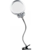 Resim -2.5x130 Mm 5x24 Mm Led Aydınlatmalı Büyüteç,masa Üstü Metal Hortum Mandallı-mg15124-c Diğer 