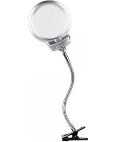 Resim -2.5x130 Mm 5x24 Mm Led Aydınlatmalı Büyüteç,masa Üstü Metal Hortum Mandallı-mg15124-c Diğer 