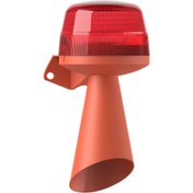 Resim MESAN Led Multifonksiyon 10 Ses Borulu Siren Kırmızı 110-230vac Ms 584 