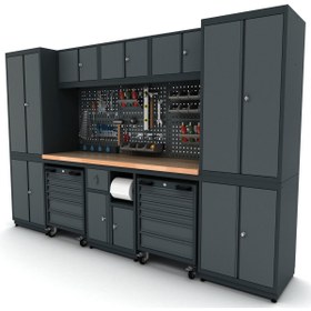 Resim İdeal Ekipman 3.1 Metre Modüler Çalışma Tezgahı İE.36.18.24 