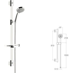Resim Bayez Sürgülü Duş Seti 5 Fonksiyonlu Beyaz - Krom 