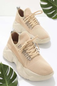 Resim Bambi Camel Triko Kadın Sneaker K01122000282 