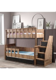 Resim Setaymobilya Diva Mdf Profil Ranza, Diva Ayrılabilir 3 Lü Ranza + 3 Adet Yatak 