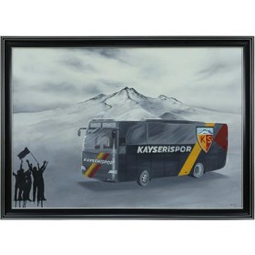 Resim Kayserispor Otobüsü Yağlı Boya Tablo 