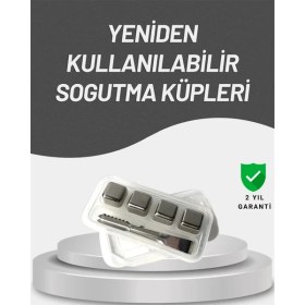 Resim Shopwave Çevre Dostu Metal Buz Küpü ve Kullanışlı Klips Seti 