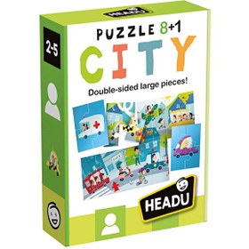 Resim Headu Puzzle 8+1 City (2-5 Yaş) 