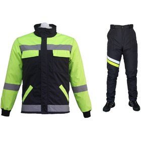 Resim Ysf WorkWear İş Market Su Iticili Rüzgar Geçirmez Elyaf Takviyeli Kapitone Astarlı Mont Pantolon Takım 