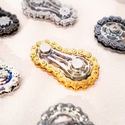 Resim 1 Çinko Alaşımlı Zincir Halkası Fidget Spinner - Metalden Bisiklet Zinciri Tasarımı, Yetişkinler için Rahatlama ve Kaygı Azaltıcı, Parmak Döndürme Oyuncak 