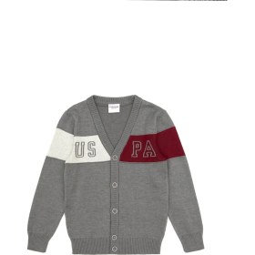 Resim U.s. Polo Assn. Erkek Çocuk Gri Melanj Hırka (Triko) 50317115-VR086 