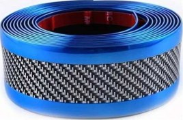 Resim Trendooze Turcoshop11 Mavi Karbon Fiber Kapı Eşik Koruyucu Şeridi, Anti Çizilme Kapı Bantı 