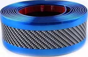 Resim Trendooze Turcoshop11 Mavi Karbon Fiber Kapı Eşik Koruyucu Şeridi, Anti Çizilme Kapı Bantı 