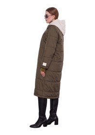 Resim Levidor Kadın Çift Renk Şişme Mont 560038 Haki - Bej 
