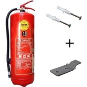 Resim Tüpaş Yangın Tüpü 6 KG + Askı Aparatı+ Dübel Vida 3'lü Set 