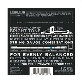 Resim D'Addario EXL115BT XL Nickel Serisi Elektro Gitar Tel Seti (11-50 - Nickel Wound) 