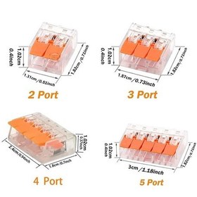 Resim 80 Parça 4 Çeşit Tırnaklı Klemens Hızlı Bağlantı Terminali Buat Seti-wago Tipi 80 Adet Profesyonel 